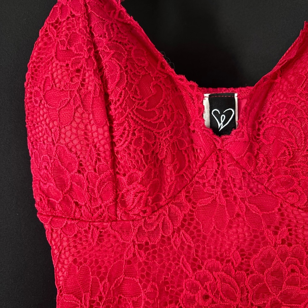Red Lace Mini Dress
